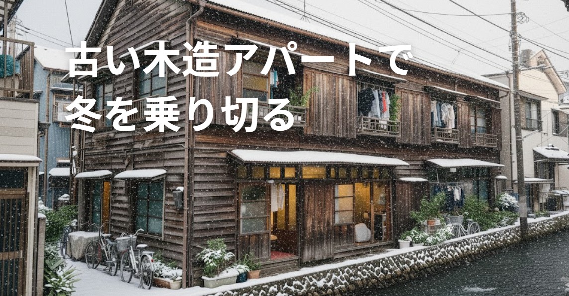 古い木造アパートで冬を乗り切る