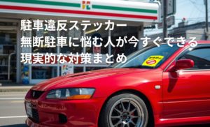 車が駐車している写真 駐車違反