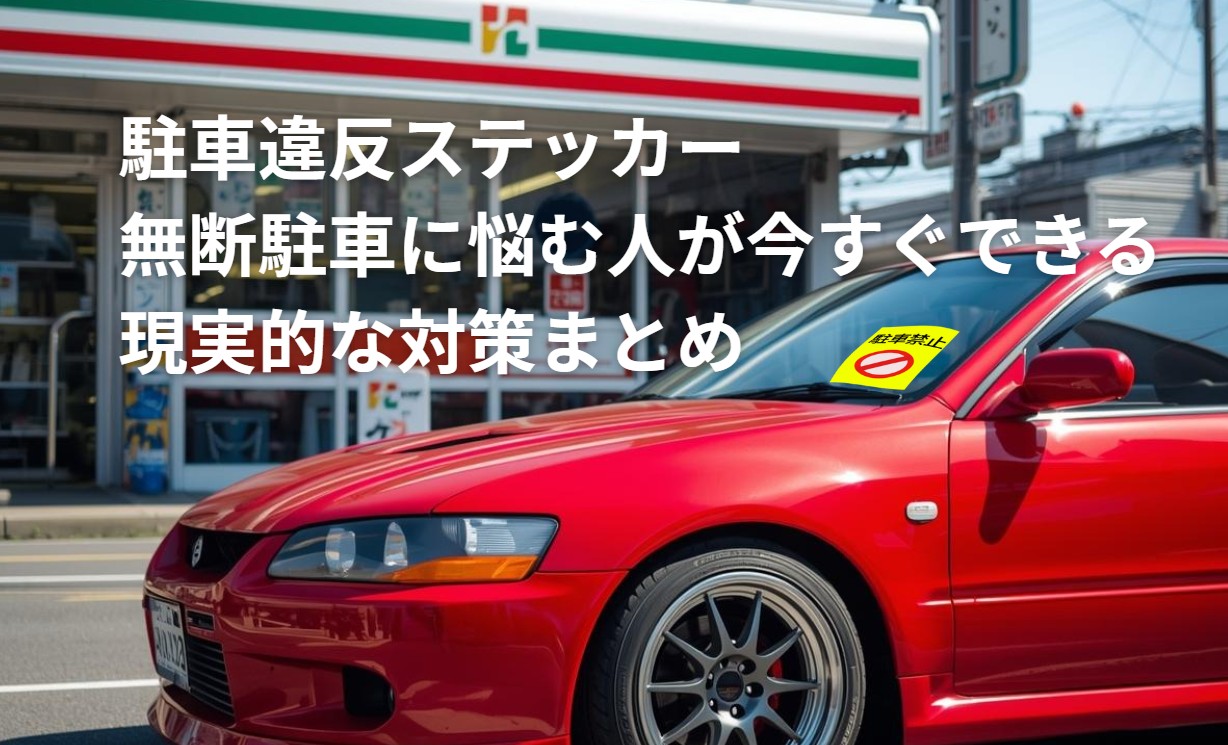 車が駐車している写真 駐車違反